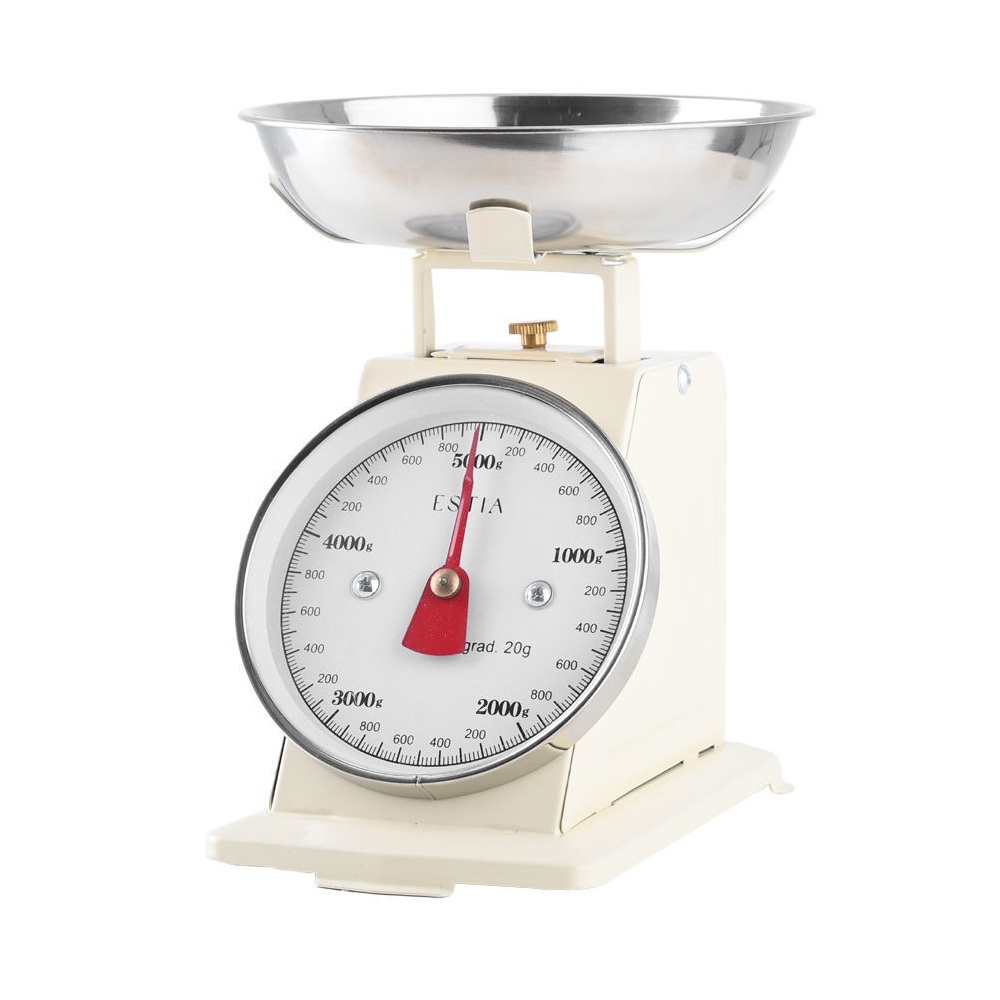 Ζυγαριά Κουζίνας Μεταλλική Μηχανική 5kg Ivory Allure εstia Home Art 01-28794 - 2