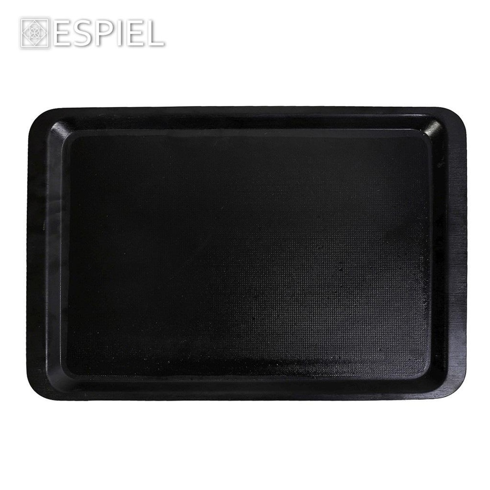 Δίσκος Μελαμίνης Αντιολισθητικός Carbon Matt Black Ορθογώνιος 61x43cm TRIA TFKCM4361K15-1 - 2