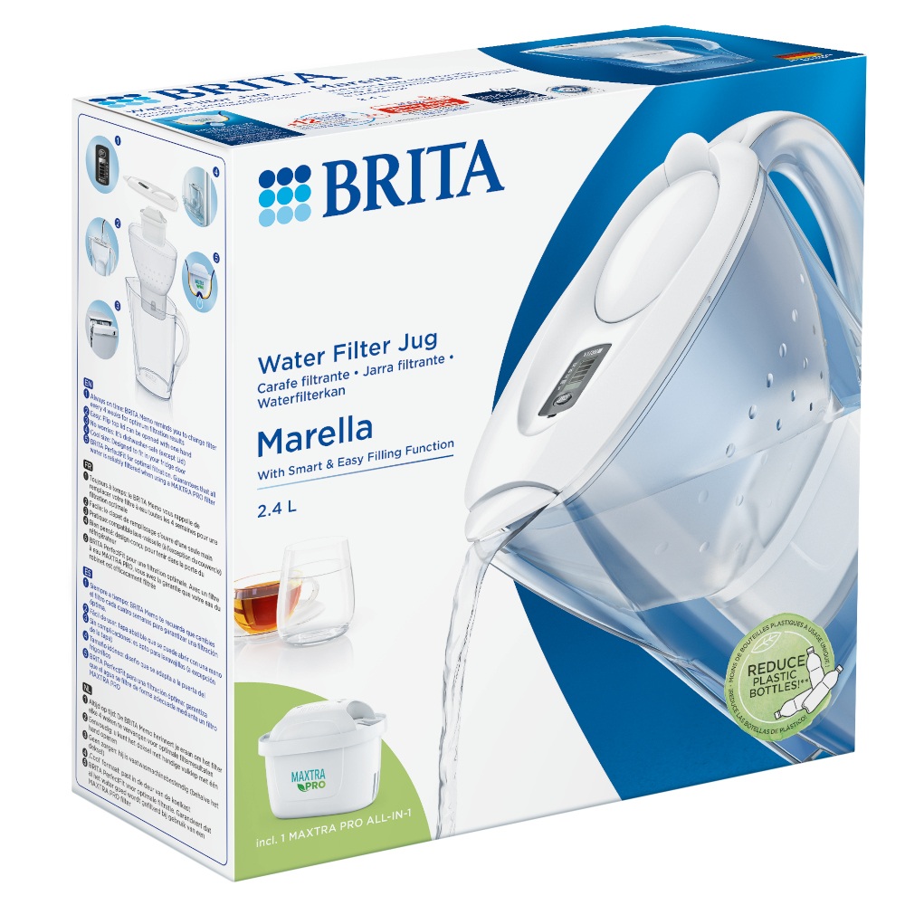 Κανάτα Νερού Φιλτραρίσματος BRITA Marella Cool 2.4Lt Λευκή με Φίλτρο Maxtra PRO All-in-1 1267311 - 2