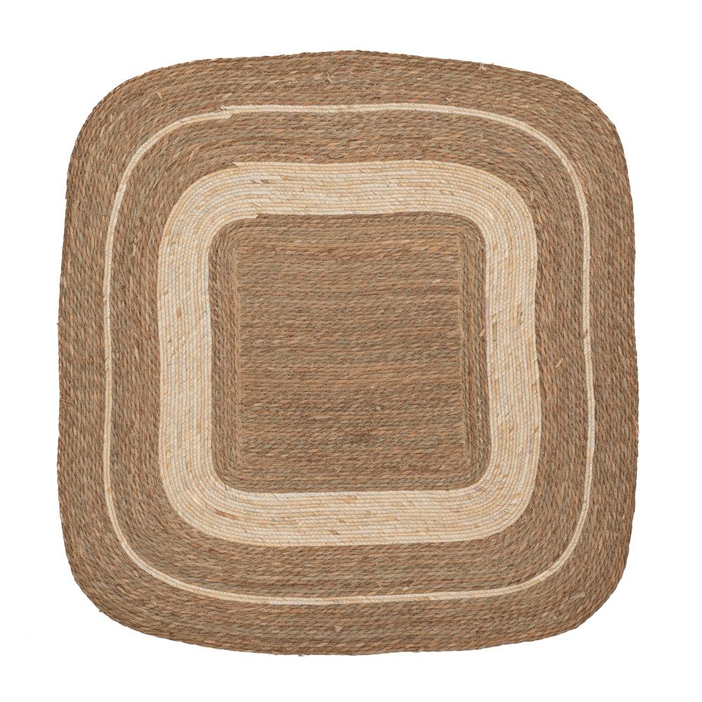 Χαλί Γιούτα-Βαμβάκι Καφέ Natural-Beige Τετράγωνο 120x120cm Boho iliadis 90149 - 