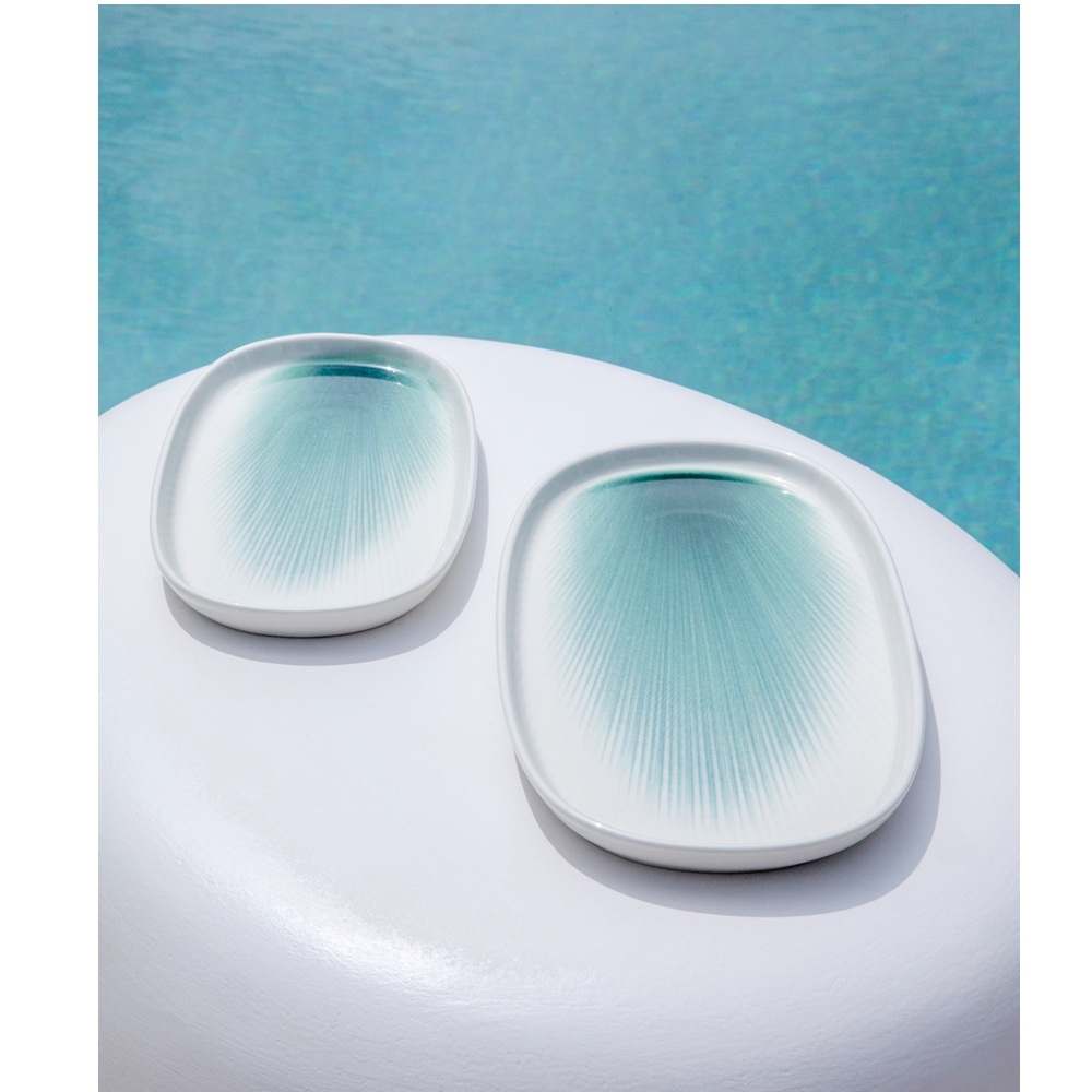 Πιατέλα Οβάλ Πορσελάνης 30x15.5cm Αχινός Blue Ray Ionia 1562410 - 3