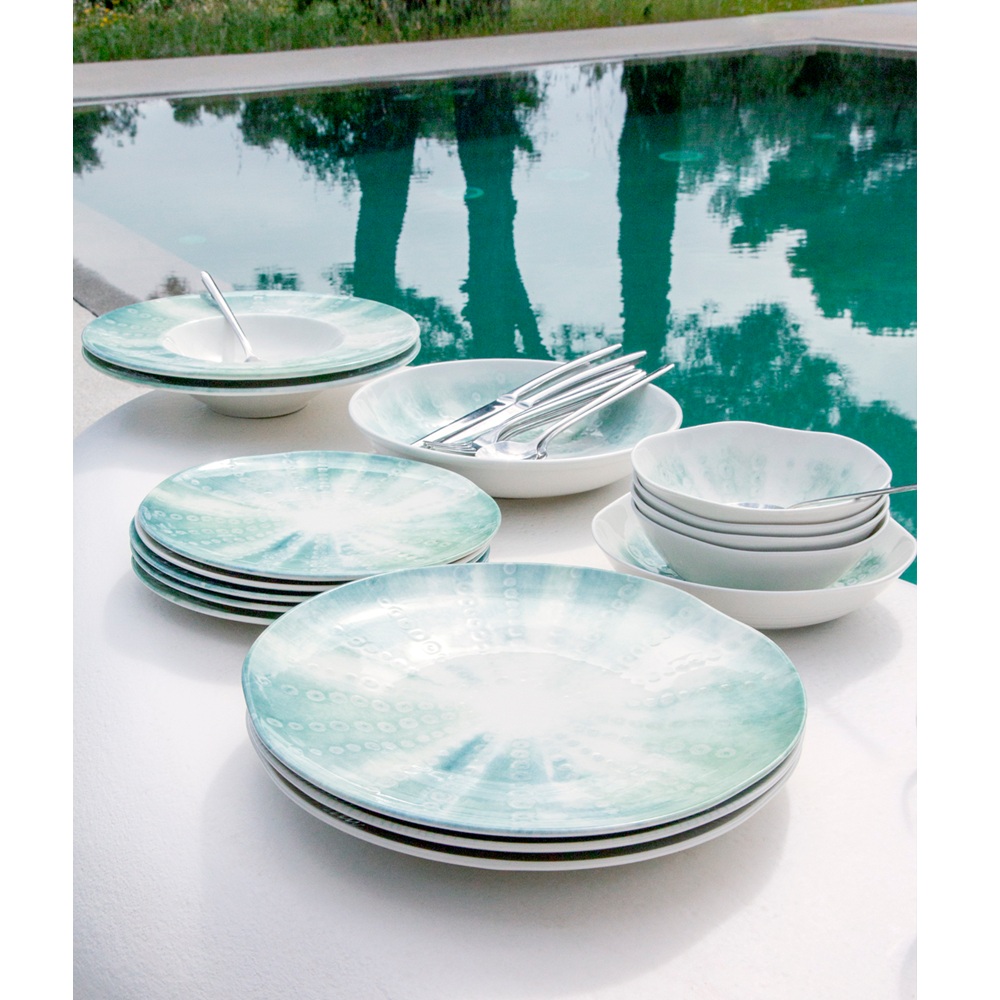 Πιάτο Φρούτου Πορσελάνης Φ23cm Αχινός Blue Ionia 1562405 - 3