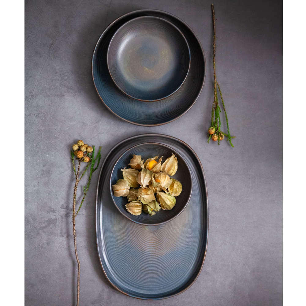 Πιατέλα Οβάλ Stoneware 33cm Vythos Ionia 1521005 - 2