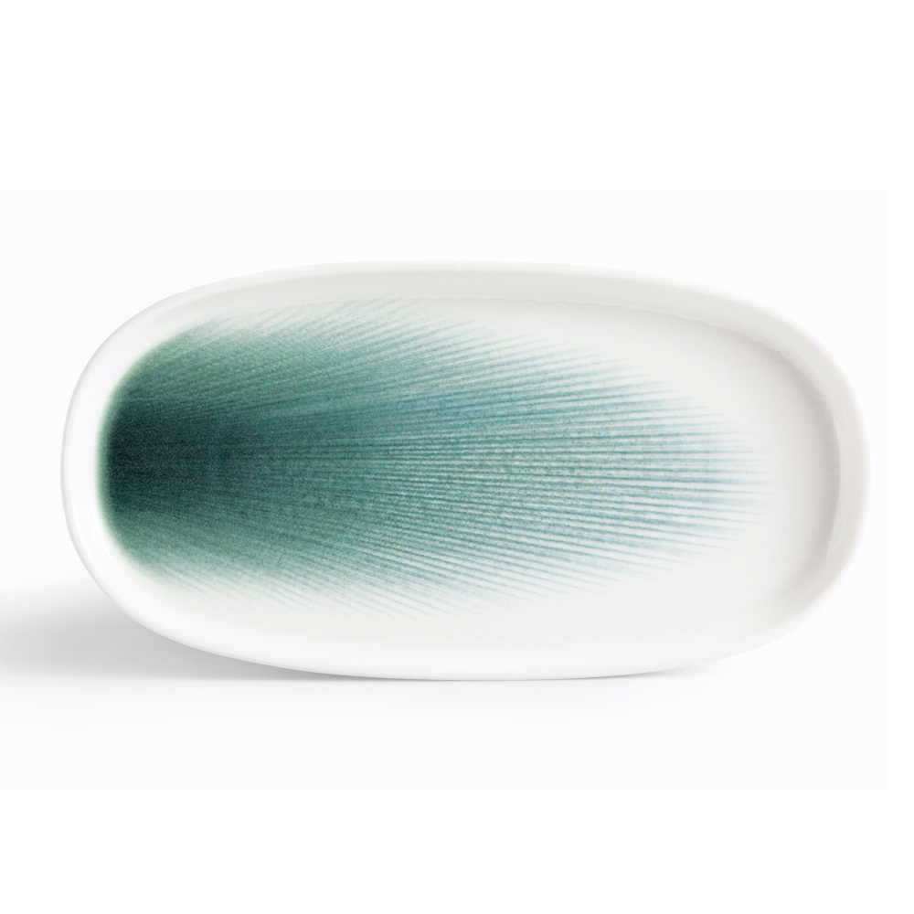 Πιατέλα Οβάλ Πορσελάνη 25x13cm Αχινός Blue Ray Ionia 1562409 - 