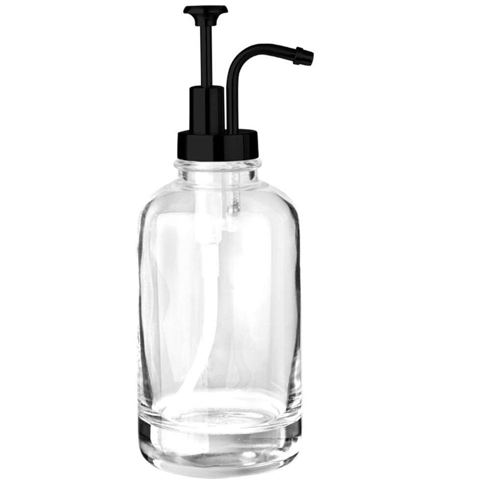 Αντλία Σαπουνιού Γυάλινη Μαύρη 500ml 8x20cm Purity εstia Home Art 01-29807 - 2
