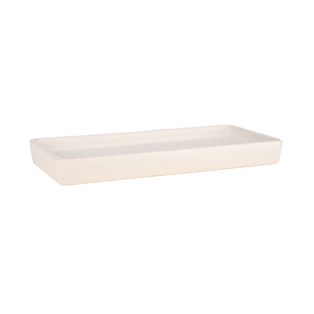 Δίσκος Μπάνιου Κεραμικός Λευκός 20x10x2cm Tiles εstia Home Art 02-27742 - 