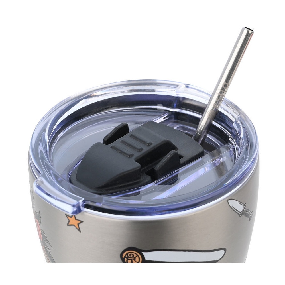Θερμός Coffee Mug Ανοξείδωτο 350ml Old School Ink με Καλαμάκι και Στεγανό Καπάκι Save the Aegean Estia 01-31770 - 3