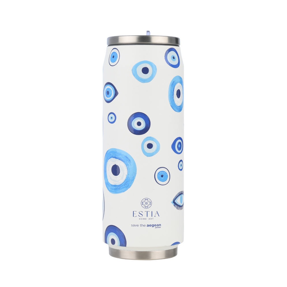Θερμός Ανοξείδωτος Spirit of Luck 500ml Travel Cup Save the Aegean Estia 01-31251 - 1