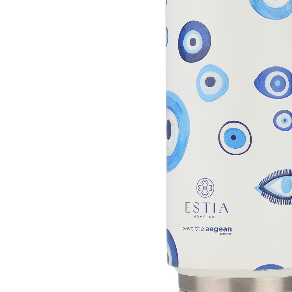 Θερμός Ανοξείδωτος Spirit of Luck 500ml Travel Cup Save the Aegean Estia 01-31251 - 2