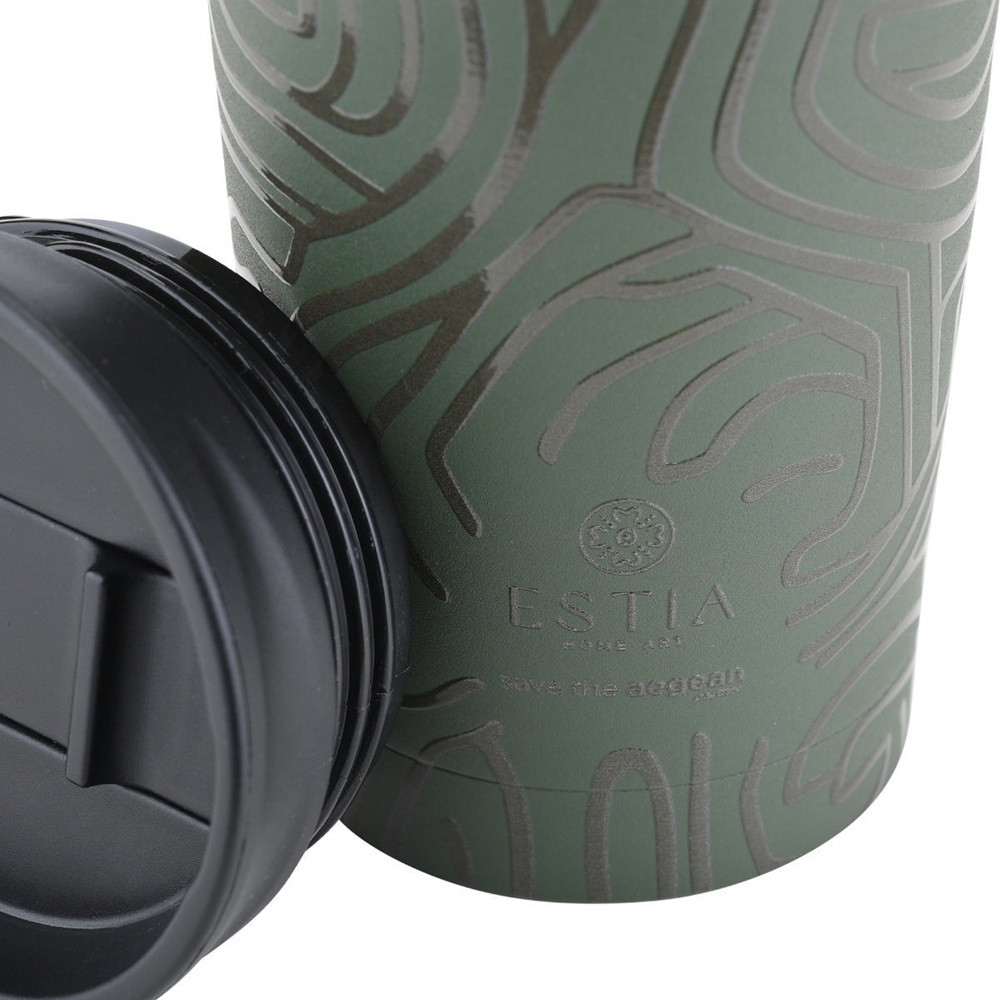 Θερμός Ανοξείδωτος Olive Flow 350ml Travel Mug Save the Aegean Estia 01-31886 - 2