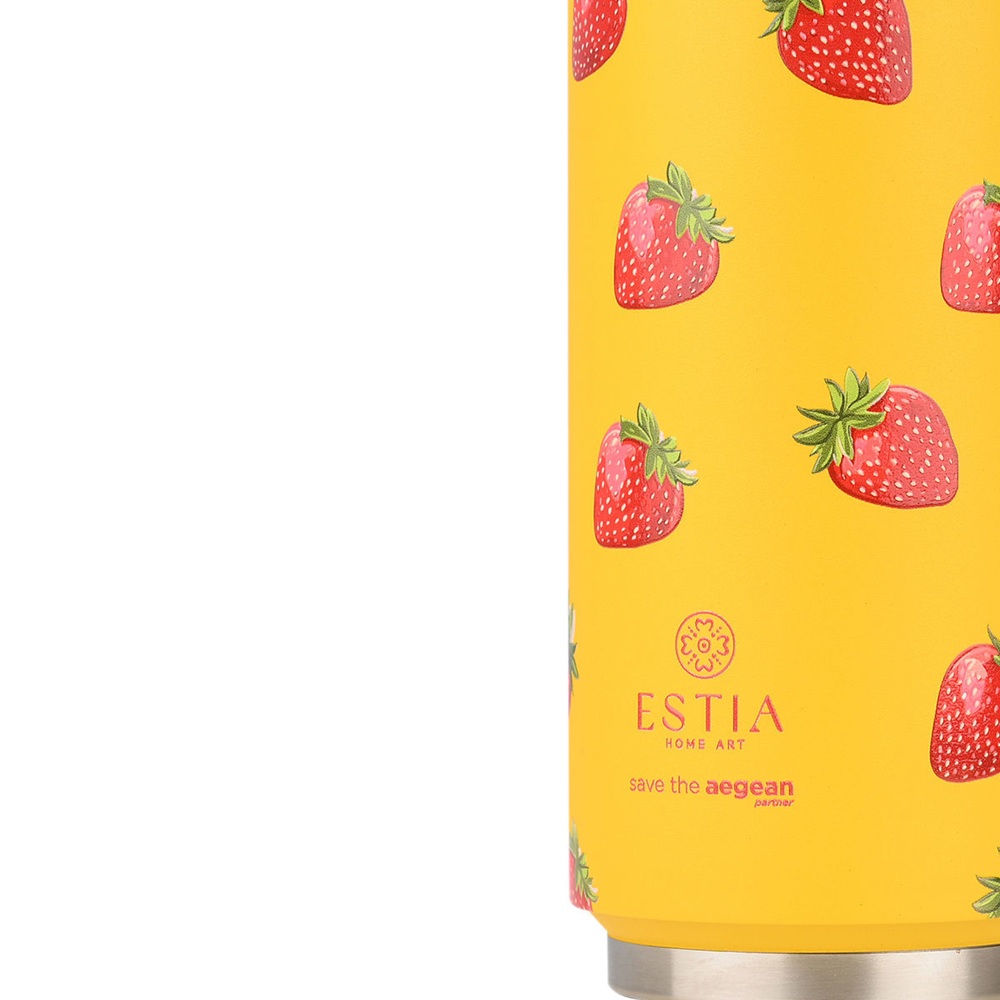 Θερμός Ανοξείδωτος Berry Bright 500ml Travel Cup Save the Aegean Estia 01-31190 - 2