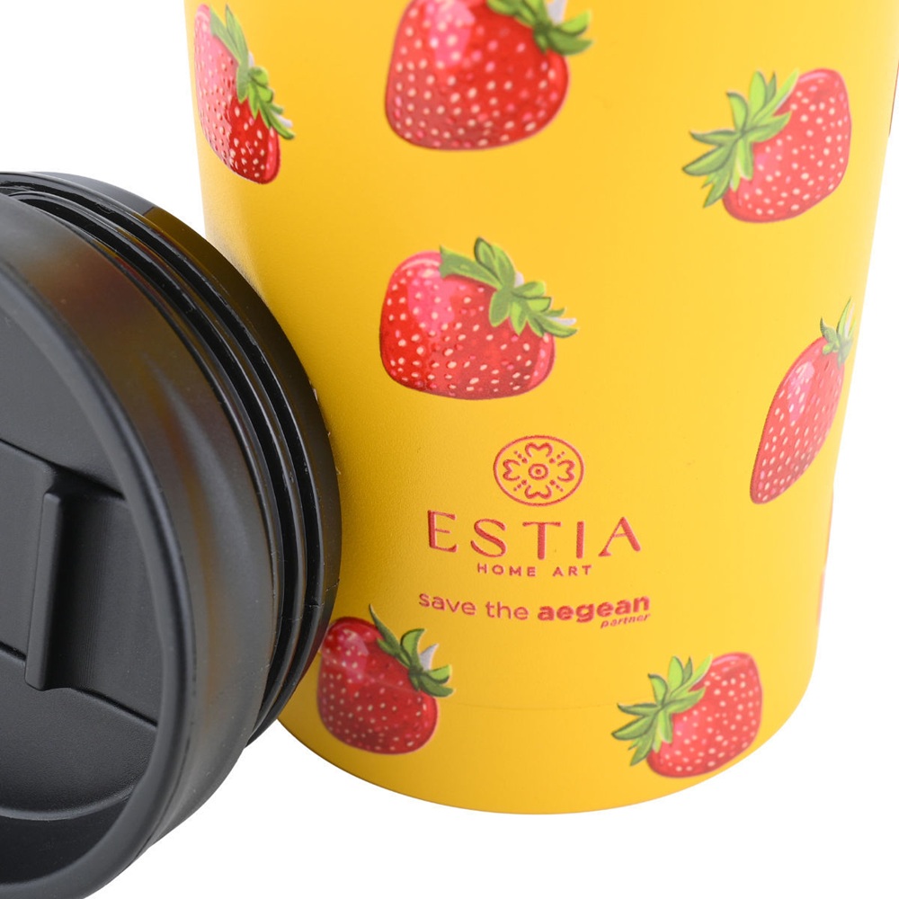 Θερμός Ανοξείδωτο Berry Bright 350ml Travel Mug Save the Aegean Estia 01-31862 - 2