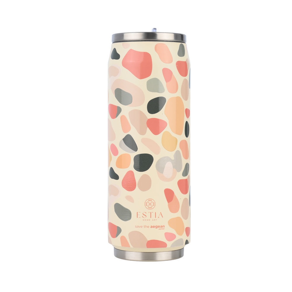 Θερμός Ανοξείδωτο Hue Pebbles 500ml Travel Cup Save the Aegean Estia 01-31220 - 