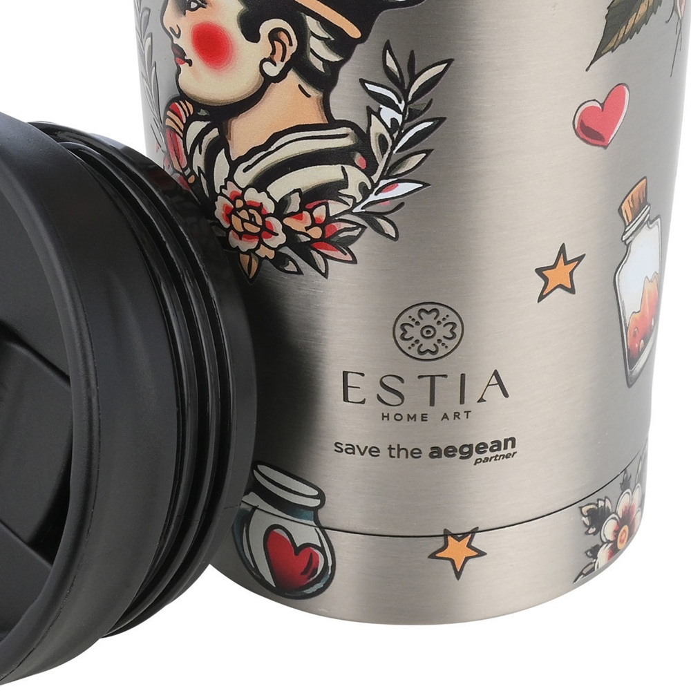 Θερμός Ανοξείδωτο Old School Ink 350ml Travel Mug Save the Aegean Estia 01-31916 - 2