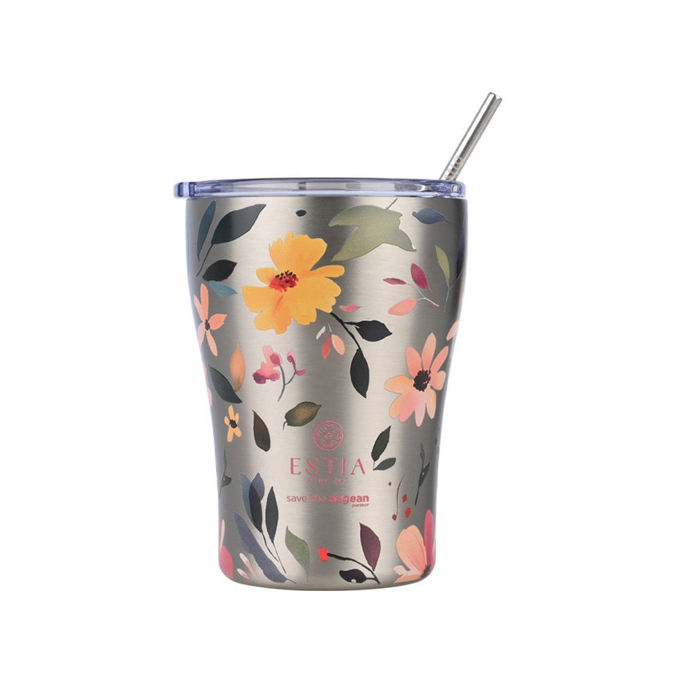 Θερμός Ανοξείδωτο Silver Botanic 350ml Coffee Mug Save the Aegean Estia 01-31787 - 