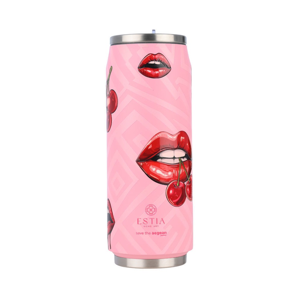 Θερμός Travel Cup Ανοξείδωτο Ατσάλι 18/8 Blush Pop 500ml Save the Aegean Estia 01-31312 - 