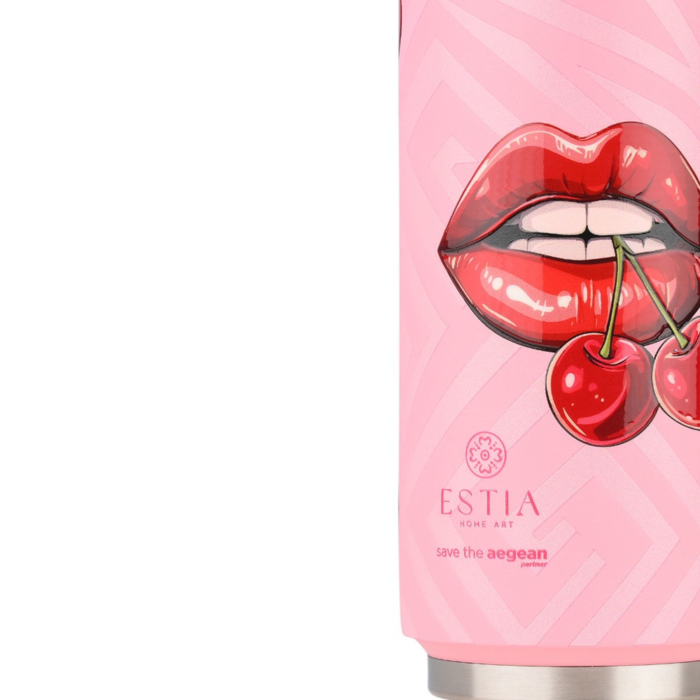 Θερμός Travel Cup Ανοξείδωτο Ατσάλι 18/8 Blush Pop 500ml Save the Aegean Estia 01-31312 - 2