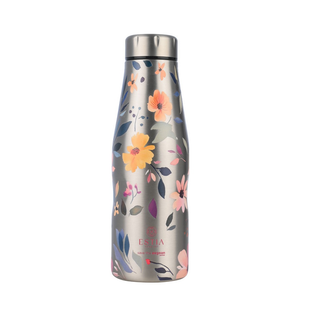 Θερμός Ανοξείδωτο Silver Botanic 500ml Travel Flask Save the Aegean Estia 01-31633 - 