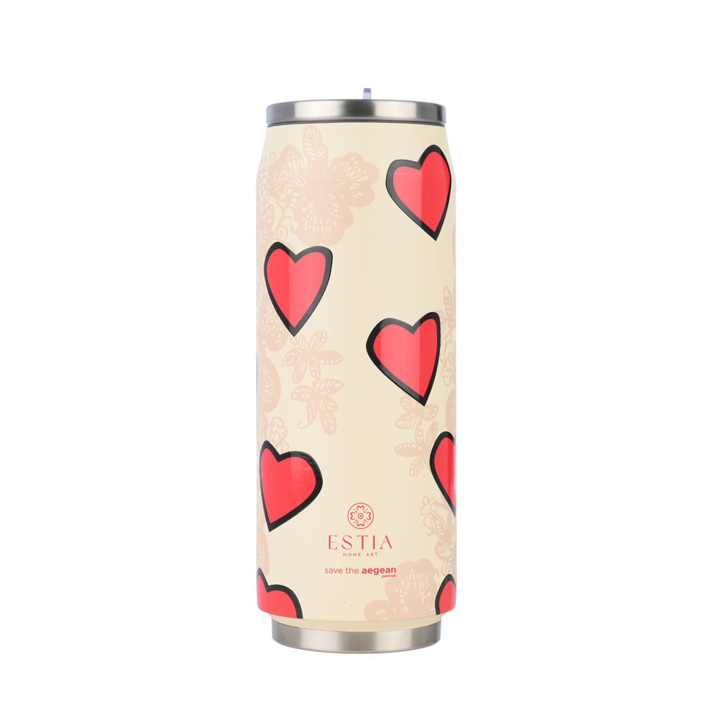 Θερμός Ανοξείδωτο Tender Lace 500ml Travel Cup Save the Aegean Estia 01-31329 - 