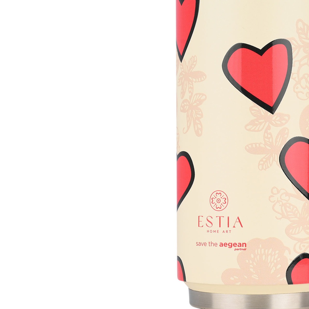 Θερμός Ανοξείδωτο Tender Lace 500ml Travel Cup Save the Aegean Estia 01-31329 - 2