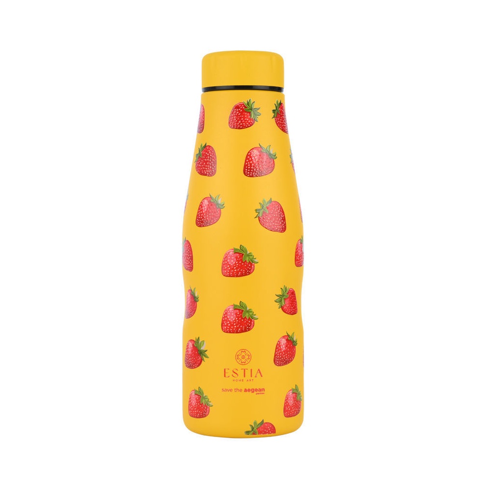 Θερμός Ανοξείδωτο Berry Bright 500ml Estia Travel Flask Save the Aegean 01-31534 - 