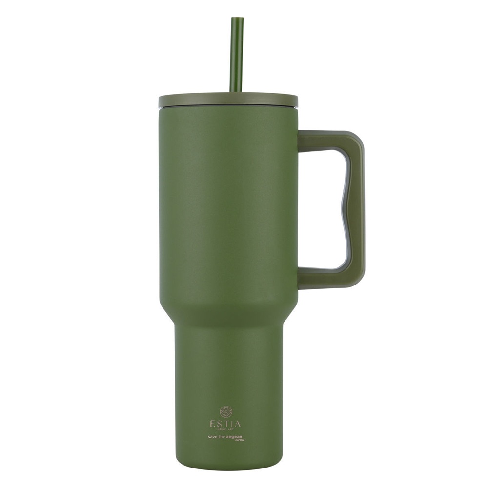 Θερμός Ανοξείδωτο Straw Tumbler Forest Spirit 1200ml Estia Save the Aegean 01-32173 - 