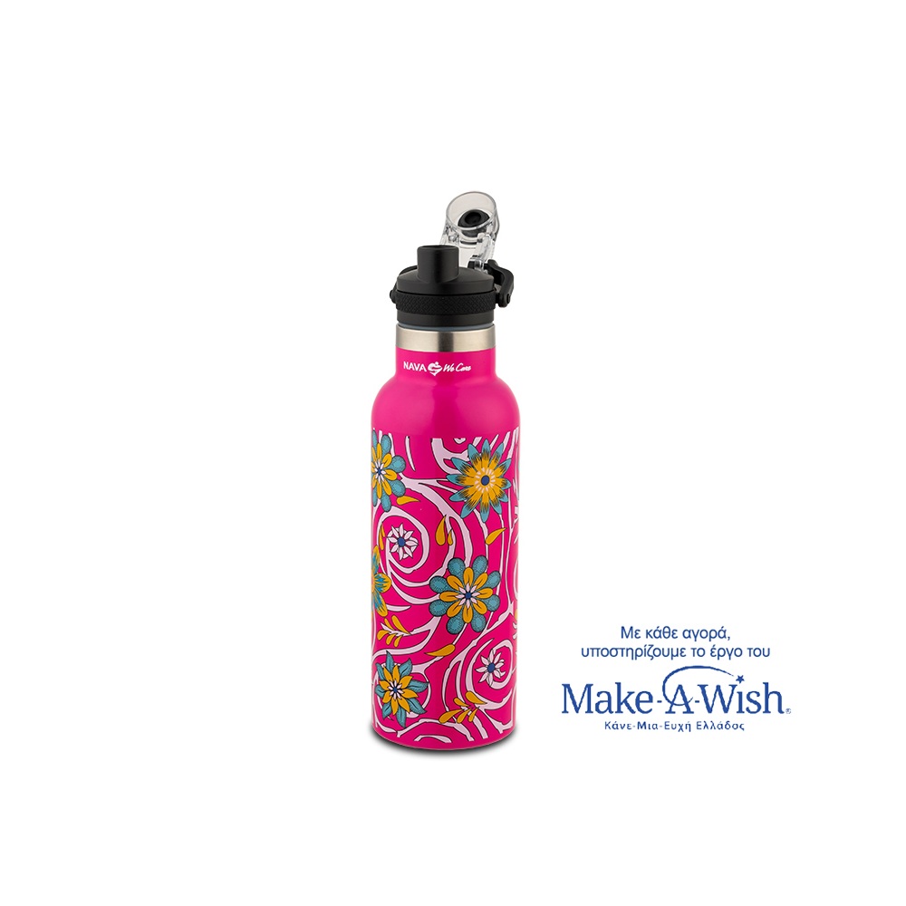 Θερμός Μπουκάλι Ανοξείδωτο Magenta 500ml "We Care" Nava 10-016-020 - 2
