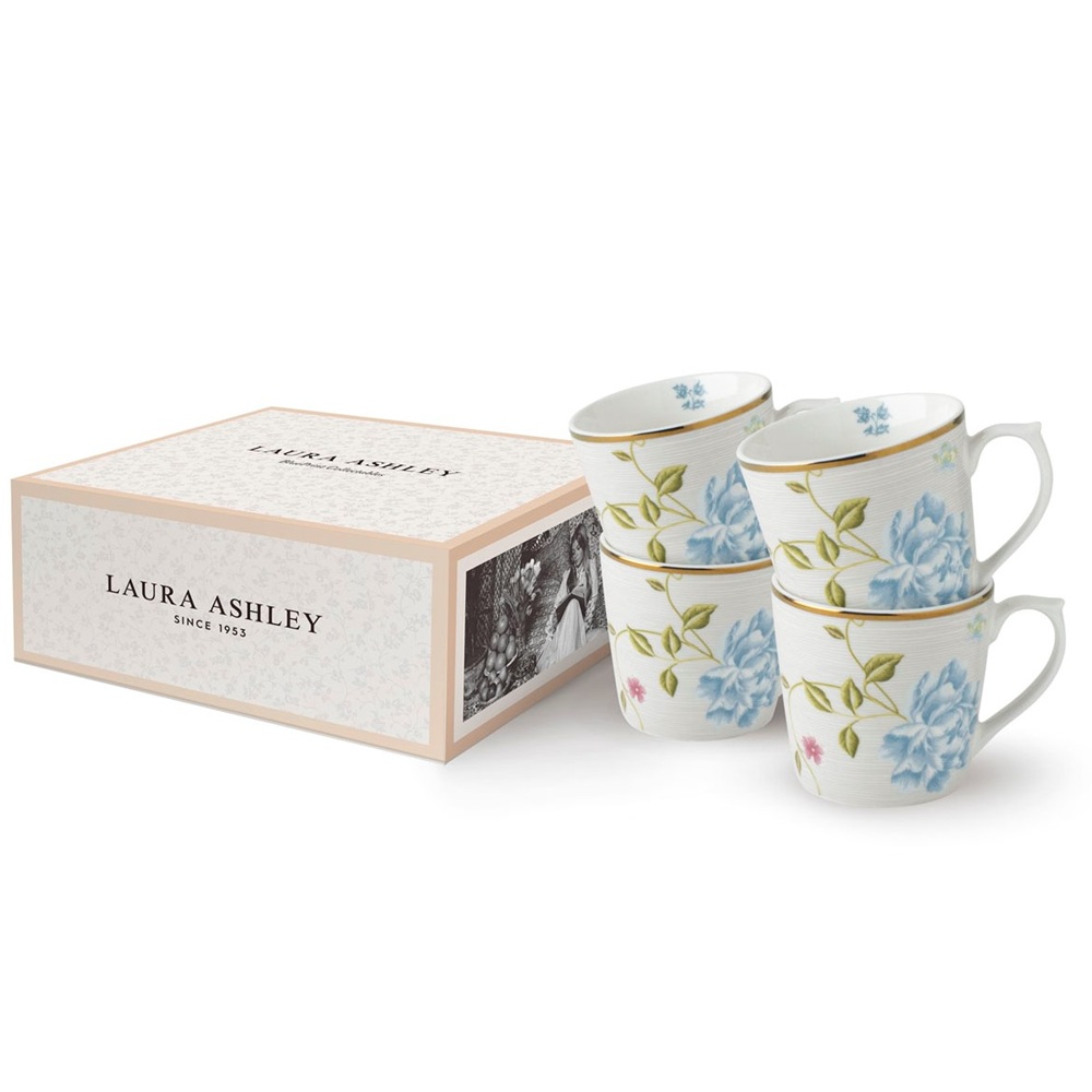 Σετ Κούπες Πορσελάνης 32cl Cobblestone Pinstripe Σετ 4 Τεμαχίων Laura Ashley Heritage LA182791 - 2