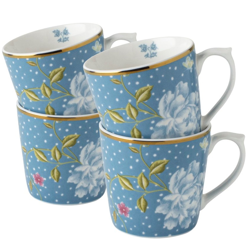 Σετ Κούπες Πορσελάνης Seaspray Uni 32cl Σετ 4 Τεμαχίων Laura Ashley Heritage LA182792 - 