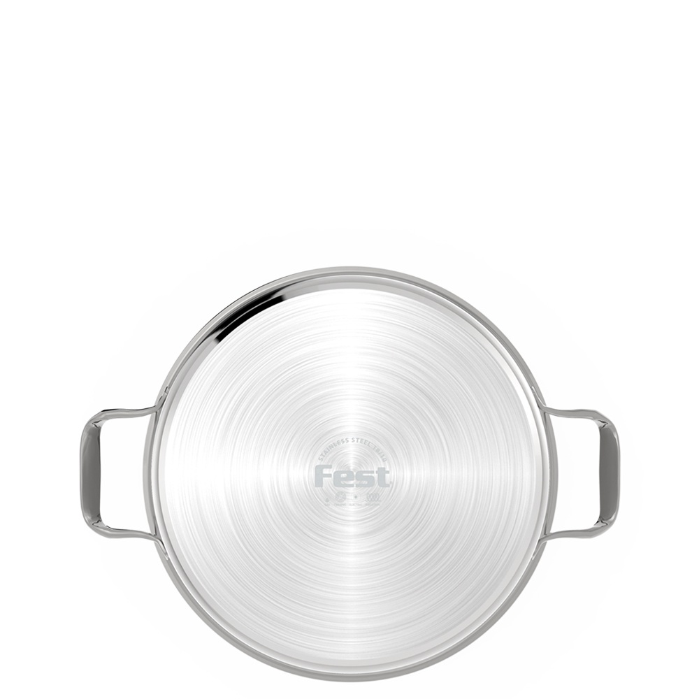 Κατσαρόλα Ανοξείδωτο Ατσάλι 18/10 με Γυάλινο Καπάκι 2.5lt Νο20 20x10cm Fest Reflection 0066810 - 4