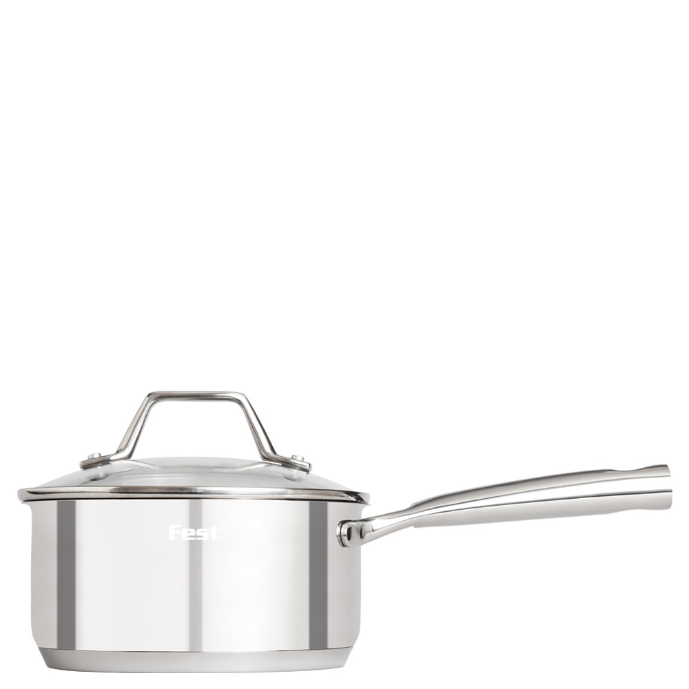 Κατσαρολάκι Ανοξείδωτο Ατσάλι 18/10 με Γυάλινο Καπάκι 1.5lt Νο18 18x8,5cm Fest Reflection 0066816 - 2