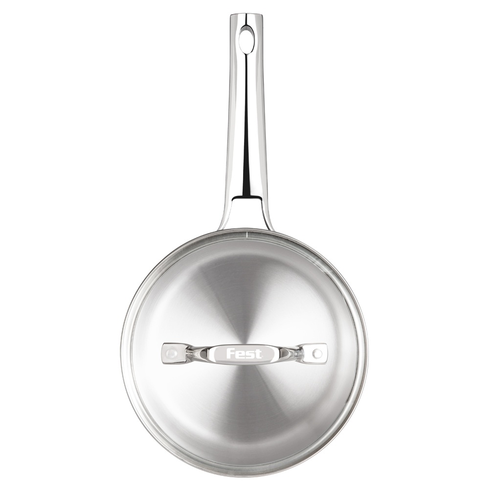 Κατσαρολάκι Ανοξείδωτο Ατσάλι 18/10 με Γυάλινο Καπάκι 1.5lt Νο18 18x8,5cm Fest Reflection 0066816 - 3
