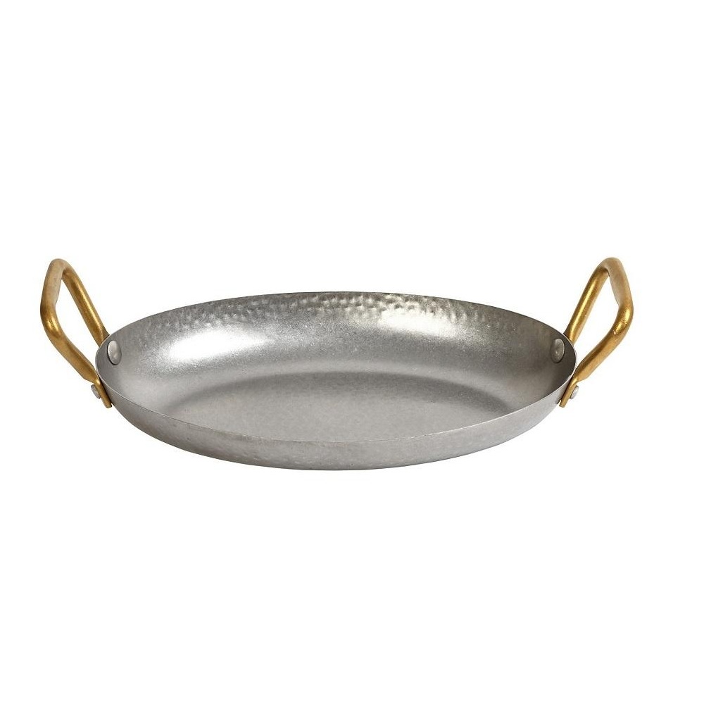 Σαγανάκι Σφυρήλατο Ανοξείδωτο SNOW Grey Οβάλ 28x18xH4cm Espiel FEV145 - 