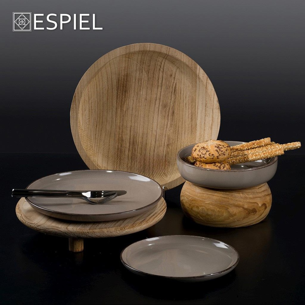 Πιάτο Φρούτου Stoneware Tuscany Brown 22x2cm Trends ATA160K6 - 2