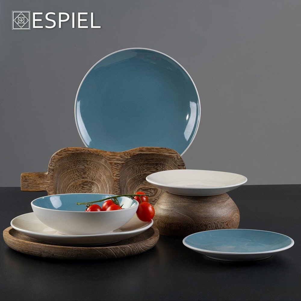 Πιάτο Βαθύ Stoneware Oslo Grey-Blue Coup 21x5,5cm Trends ATA167K6 - 2