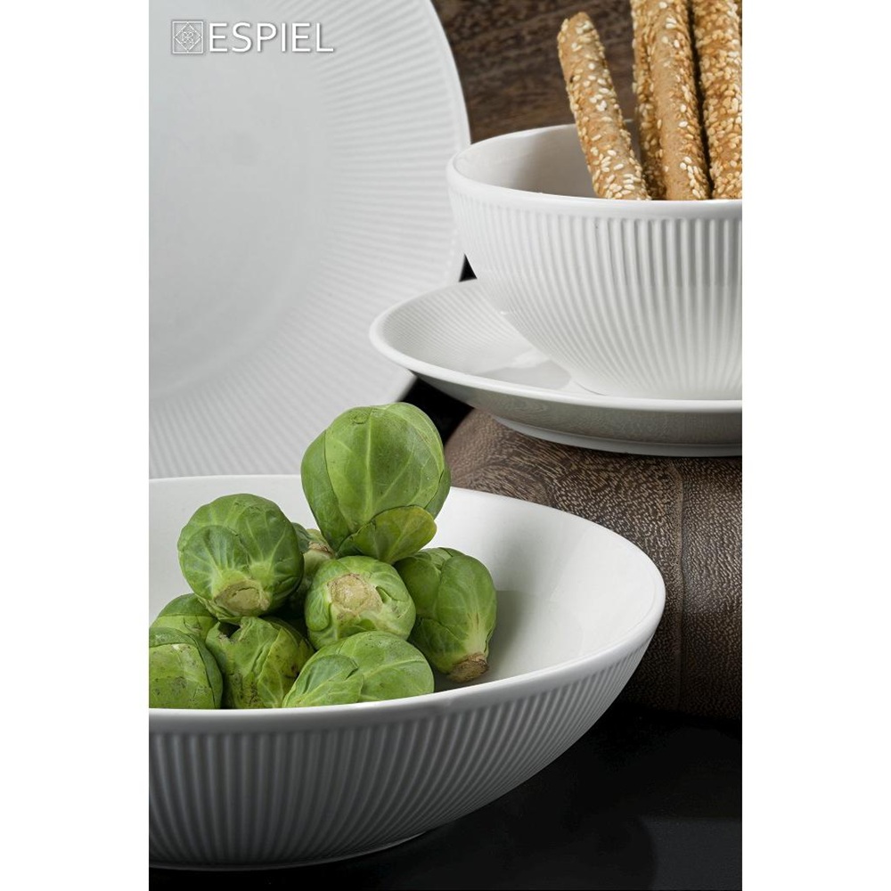 Πιάτο Φρούτου Πορσελάνη Sense Ivory 20x2cm Trends REL208K6 - 3