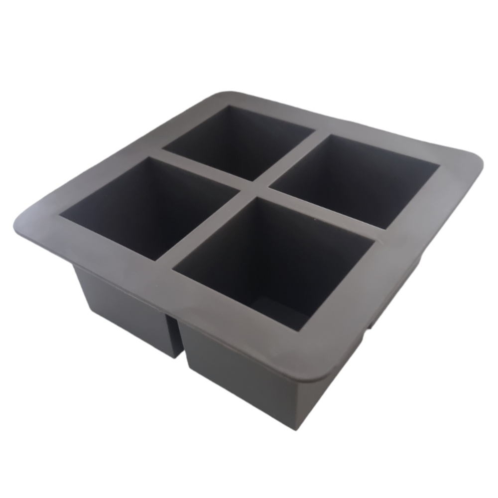 Καλούπι Πάγου Σιλικόνης για 4 Μεγάλους Παγοκύβους 5,5cm Ice Cube Tray Cocktail & Whiskey Koopman 101001240 - 