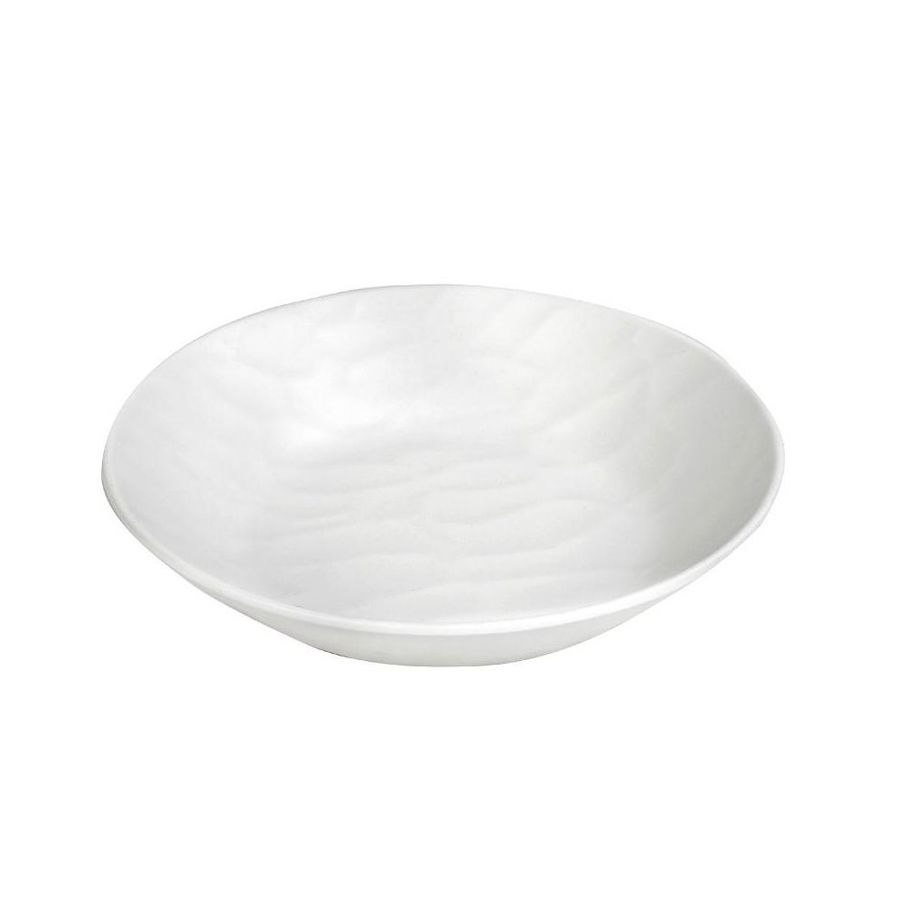 Πιάτο Βαθύ Μελαμίνης Wavy Matte Λευκό Στρογγυλό 19cm Tria MLW393K72-6 - 