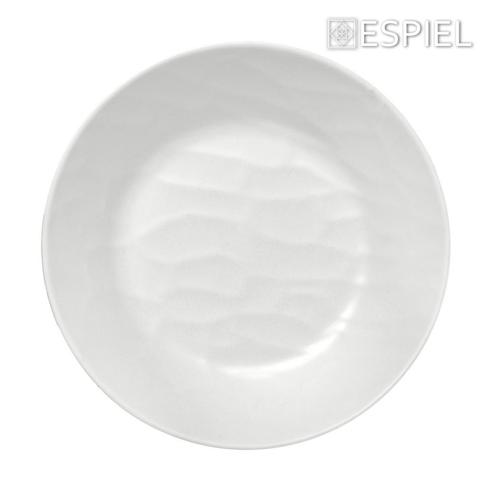 Πιάτο Βαθύ Μελαμίνης Wavy Matte Λευκό Στρογγυλό 19cm Tria MLW393K72-6 - 2