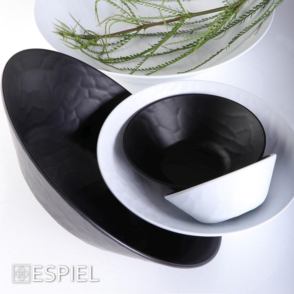 Πιάτο Βαθύ Μελαμίνης Wavy Matte Λευκό Στρογγυλό 19cm Tria MLW393K72-6 - 4