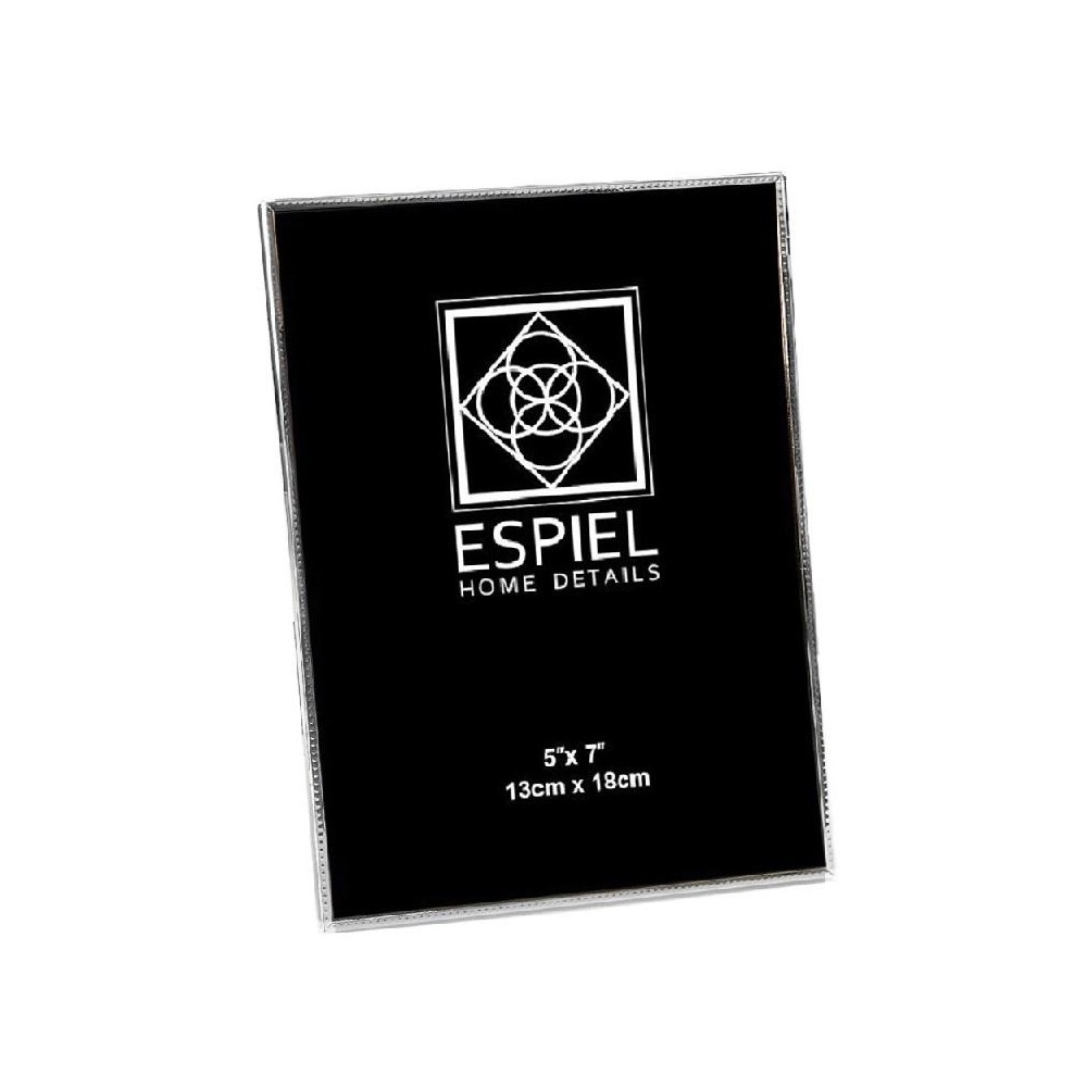 Κορνίζα Μεταλλική Ασημί 13×18 cm Αλουμινίου & Σιδήρου ESPIEL FAM753 - 