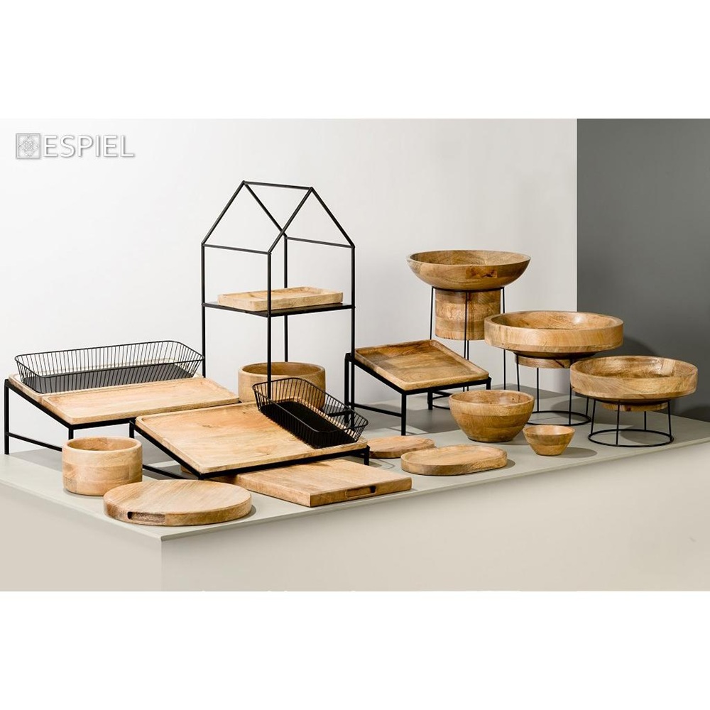 Δίσκος Ξύλο Μάνγκο Ορθογώνιος GN1/3 32,5x17,6x3cm Espiel AKB205 - 4