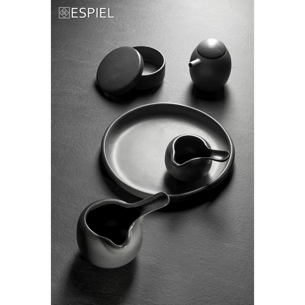 Δοχείο Πορσελάνης Με Καπάκι Γκρι 100ml 8,5x8,5x4,2cm Siders Espiel FUK350K6 - 2