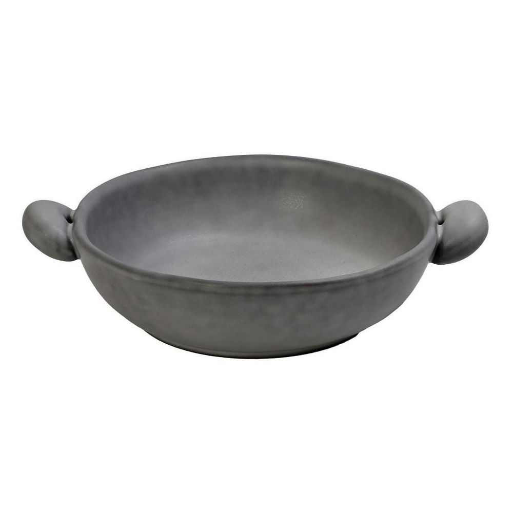 Μπολ Stoneware Με Λαβές Γκρι Σκούρο Στρογγυλό D18xH8cm Canyon Espiel GMT412K2 - 