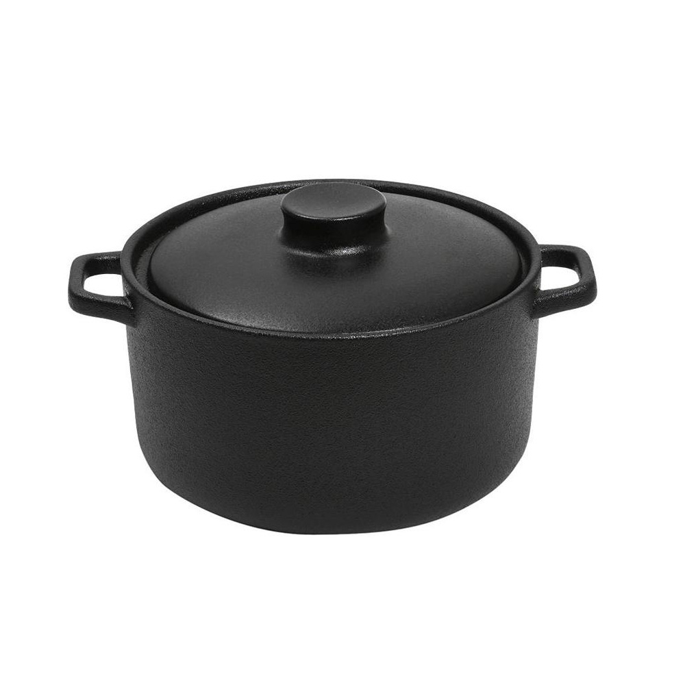 Κατσαρόλα Σερβιρίσματος Stoneware Μαύρη 1300ml D17xH10cm Lava Espiel NOL102 - 