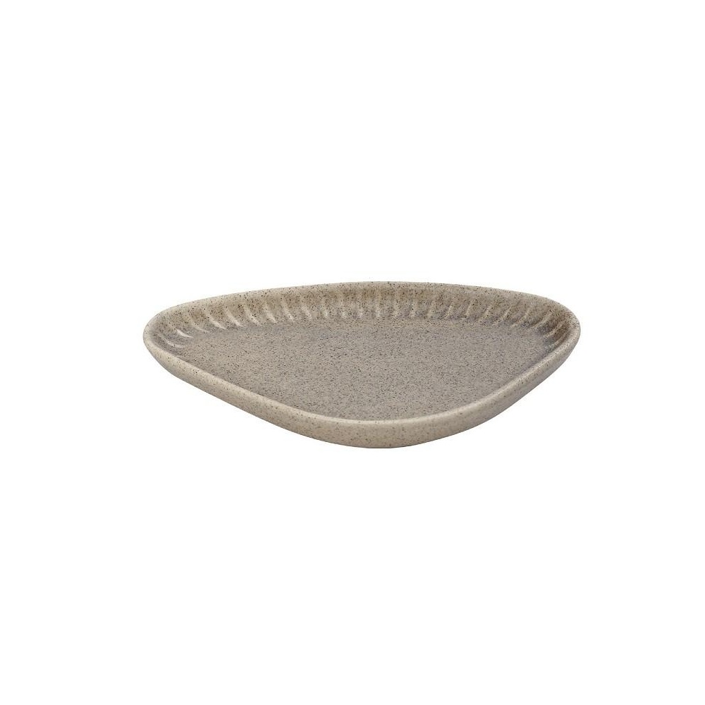 Πιατάκι Πορσελάνη Μπεζ Τριγωνικό 15x8,5x2cm Espiel Gobi OW2014K6 - 
