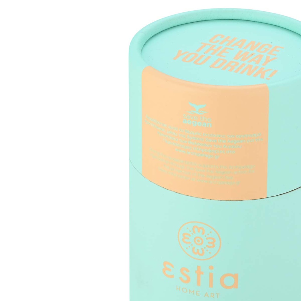 Θερμός Ανοξείδωτο Travel Flask Bermuda Green 350ml Save the Aegean Estia 01-22334 - 5