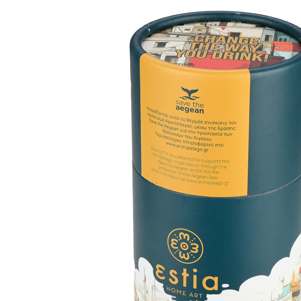 Θερμός Ανοξείδωτο Travel Flask Urban Mythos 500ml Save the Aegean Estia 01-22259 - 5