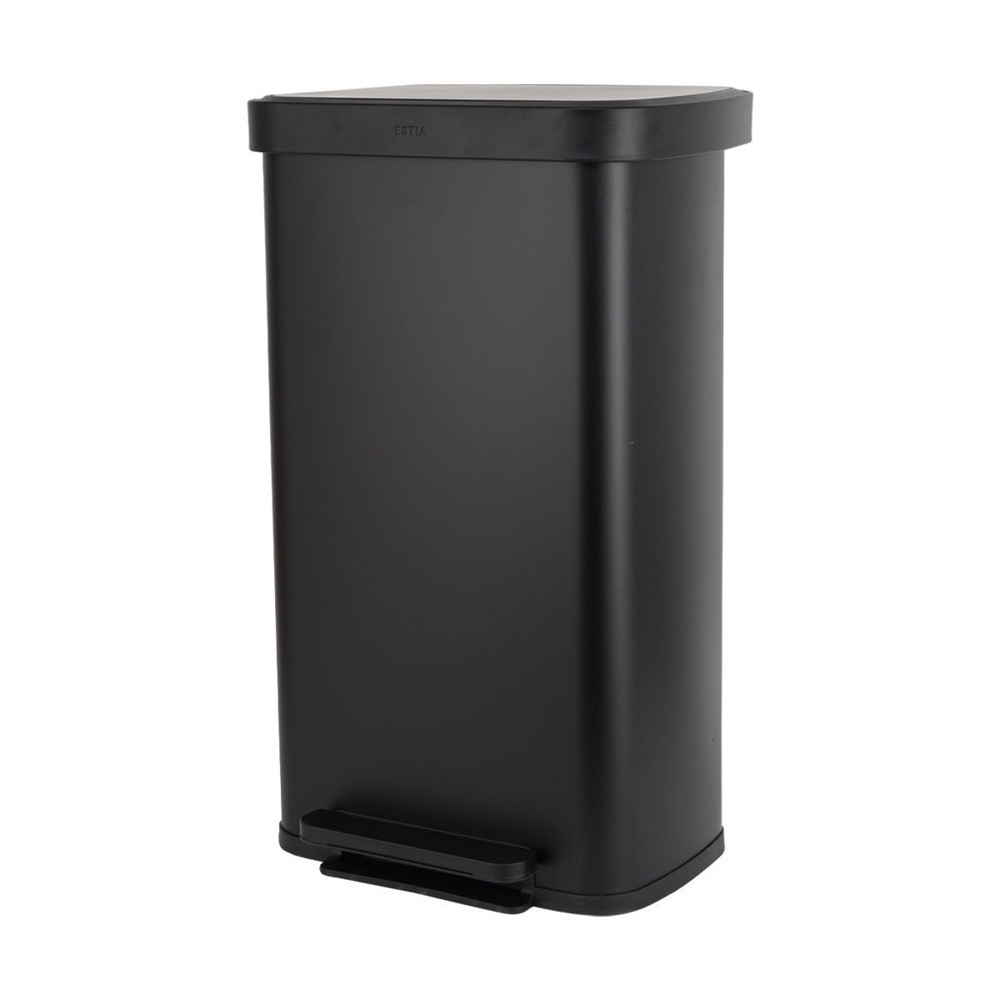 Κάδος Απορριμμάτων Ανοξείδωτος Flatop Soft Close Μαύρος 70lt Estia 01-31985 - 2