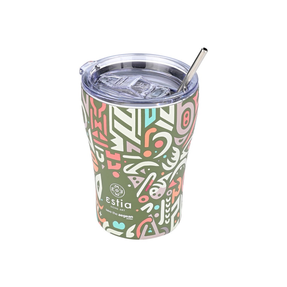 Θερμός Coffee Mug Save the Aegean 350ml GeoVivid εstia Home Art 01-22938 - 2